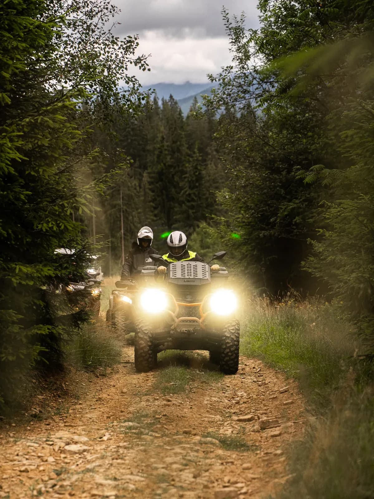 Quads on a forest trail in Zakopane